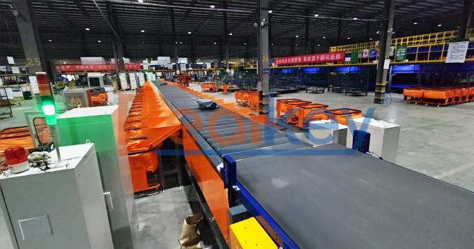 เครื่องคัดแยกสายพานแคบ in operation showing parซีอีl sorting