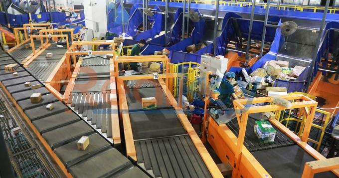 Multi Directional Linear مرتب کننده کمربند متقاطع System in operation