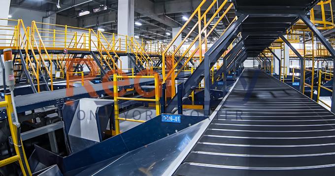Close-up view of the เครื่องคัดแยกสายพานแคบ's advanซีอีd sorting mechanism