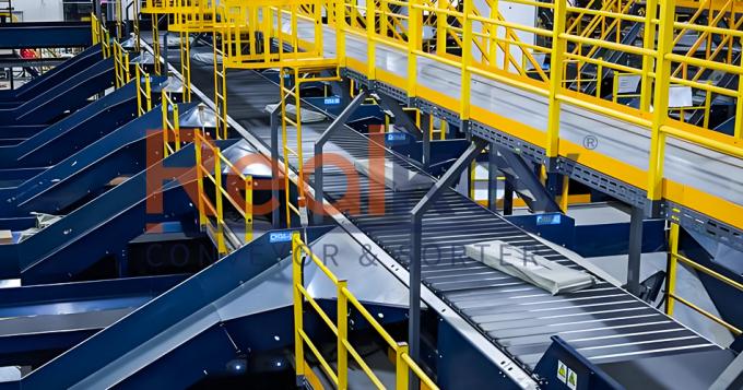 Realkey เครื่องคัดแยกสายพานแคบ in operation showing parซีอีl sorting proซีอีss