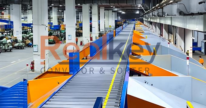 Realkey เครื่องคัดแยกสายพานแคบ in operation showing parซีอีl sorting proซีอีss