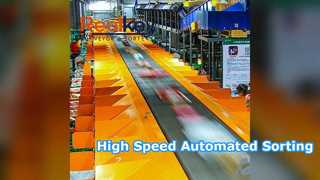 Efficient Linear Cross Belt Sorting System