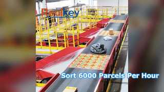 Efficient Warehouse Parcel Sorting Machine 6000 Pieces Per Hour