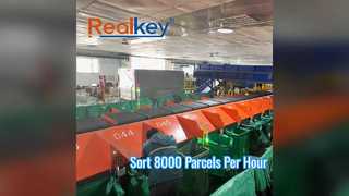 High Speed Cross Belt Sorter 8000 Pieces Per Hour